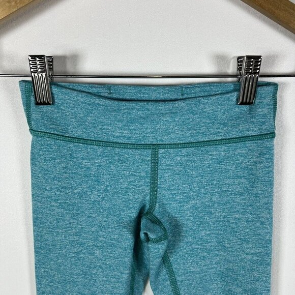 Ivivva By Lululemon Girls‎ Cropped Legging size 6 Teal Athletic - Picture 3 of 7